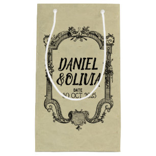 Grön Svart Vintage Klassisk Bröllop