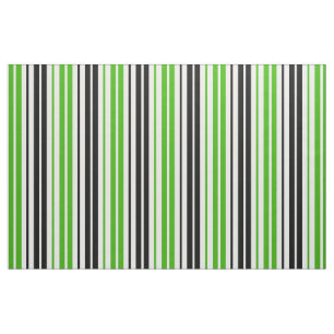 Grön Svart Vit Randig Mönsterdesign Tyg