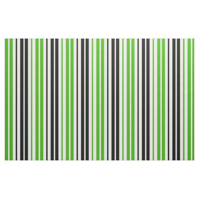 Grön Svart Vit Randig Mönsterdesign  Tyg (Fat Quarter)