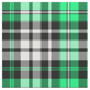 Grön svart vit rutig Tartan mönsterdesign Tyg