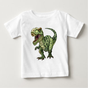 Grön T-Rex Dinosaurie – Söt Tecknad Dino Tröja