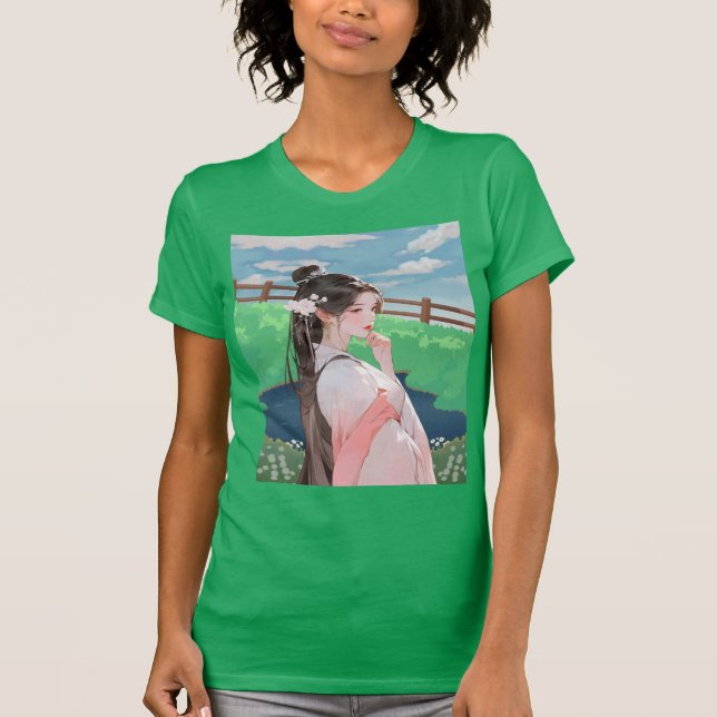 grön t-shirt med Barbie-design (Framsida)