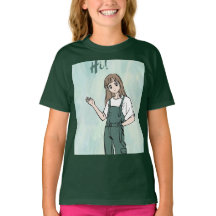 grön t-shirt med sött design