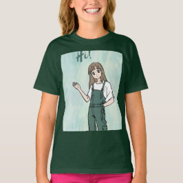 grön t-shirt med sött design
