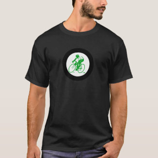 grön T-tröja för cyklistrundalogotyp T Shirt
