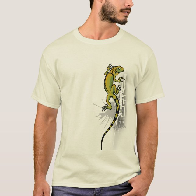 Grön T-tröja för leguan Tee Shirt (Framsida)