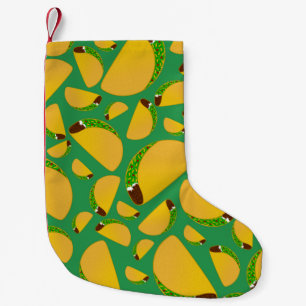Grön tacos liten julstrumpa