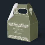 Grön Talavera-platta Spansk Fiesta Bröllopsdessert Presentaskar<br><div class="desc">Alla älskar en fiesta! Denna samling är en fantastisk blandning av elegans och kulturarv, inspirerad av traditionella mexikanska Talavera-kakelplattor. Den jordnära olivgröna terrakottablommiga kanten utstrålar sofistikation och en touch av festlig charm, vilket gör den perfekt för din spanskt eller mexikanskt inspirerade fest. Oavsett om du är värd för en stor...</div>