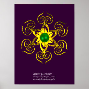 GRÖN TALISMAN,lila Poster