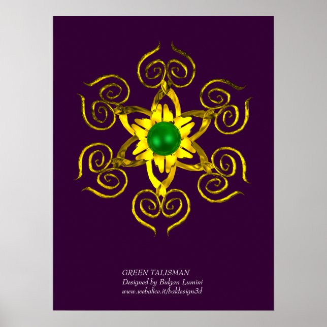GRÖN TALISMAN,lila Poster (Framsidan)