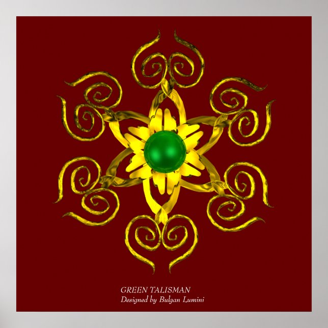 GRÖN TALISMAN,röd Poster (Framsidan)