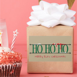 Grön & Tan Älg Förbaskat Uppförande Rektangulärt Klistermärke