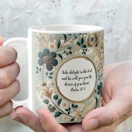 Grön Tan Ram Anpassningsbar Vers Kaffemugg