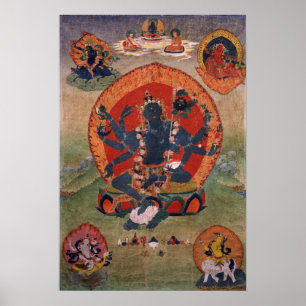 Grön Tara tibetansk buddhistisk gudinna Poster