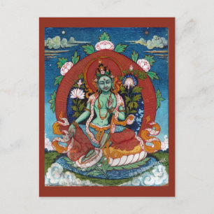 Grön Tara tibetansk gudinna för medkänsla Vykort