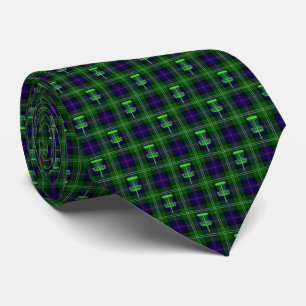 Grön Tartan Slips
