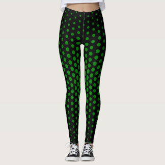 Grön Techno Prickmönster Leggings