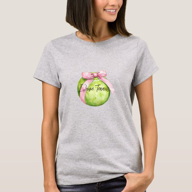 Grön tennisboll rosa slinga t shirt (Framsida)