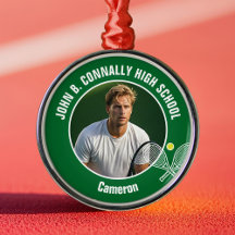 Grön tennisspelare foto högstadiet jul