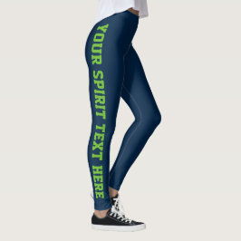 Grön text i Anpassningsbarna Lime- Leggings