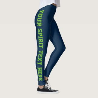 Grön text i Anpassningsbarna Lime- Leggings