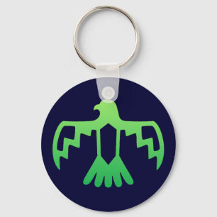 Grön Thunderbird Keychain Nyckelring