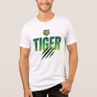 Grön Tiger Fet Typografi T Shirt