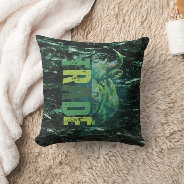 Grön tjur | Trade Design | Marmor Kudde (Filt)