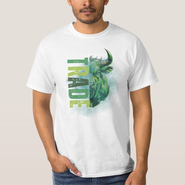Grön tjur | Trade Design T Shirt (Framsida)