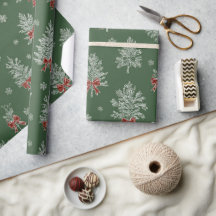 Grön Toile Julgransmönster