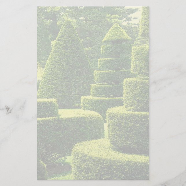 Grön Topiary - brevpapper (Framsida)