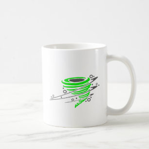 Grön tornado för snurr kaffemugg