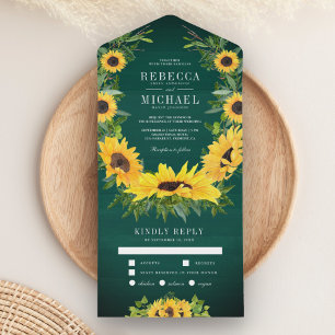 Grön Trä Land Sunflower Garland Bröllop