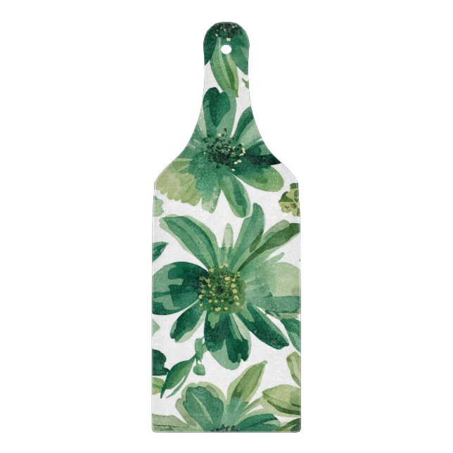 Grön Trädgård Blommig Botanisk Akvarellmålning (Framsidan)