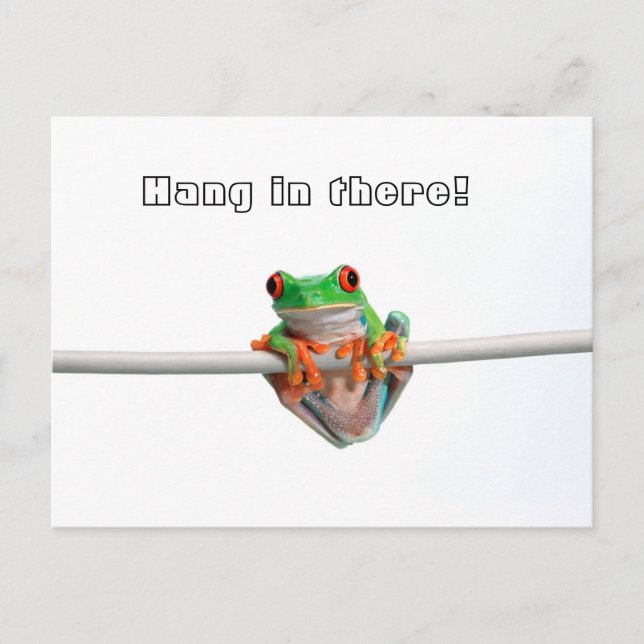 Grön trädgroda - Häng... Vykort (Framsida)