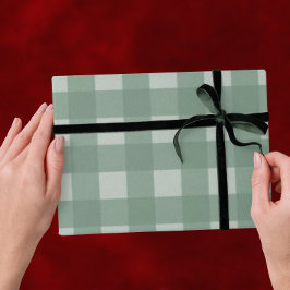 Grön traditionell jul - Rutigt randigt Presentpapper