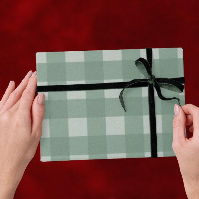 Grön traditionell jul - Rutigt randigt Presentpapper (Dark Green Wrapping Paper - Traditional Christmas)
