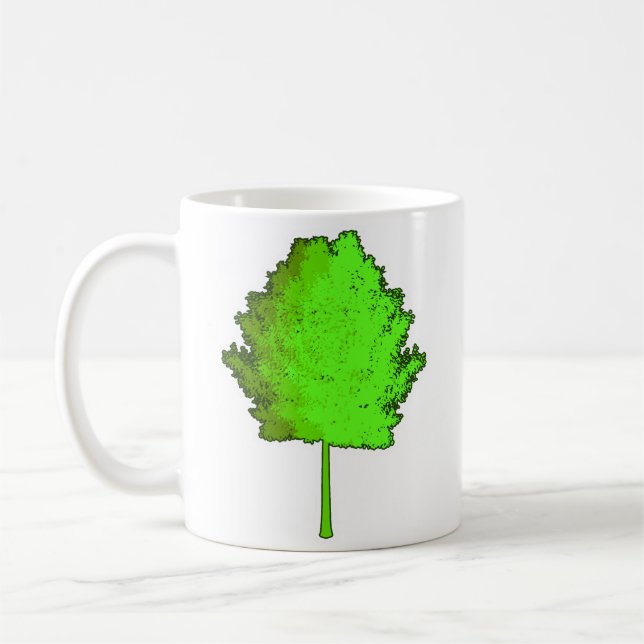 Grön trädmugg kaffemugg (Vänster)