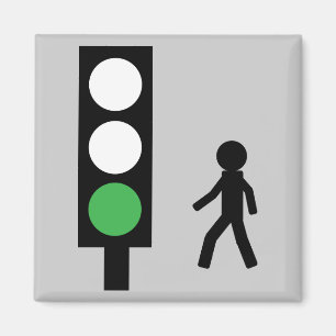Grön trafikljusmagnet magnet