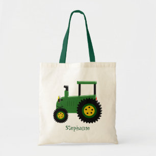 Grön traktor design tygkasse