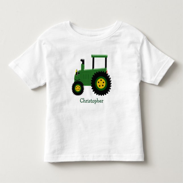 Grön traktor för personlig t-shirt (Framsida)
