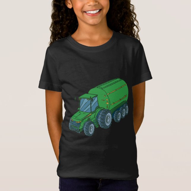 Grön Traktor T Shirt (Framsida)