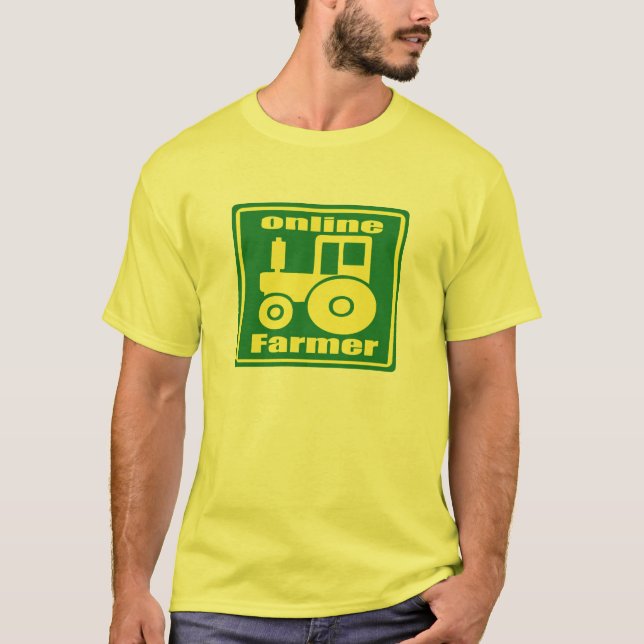 grön traktor t-shirt (Framsida)
