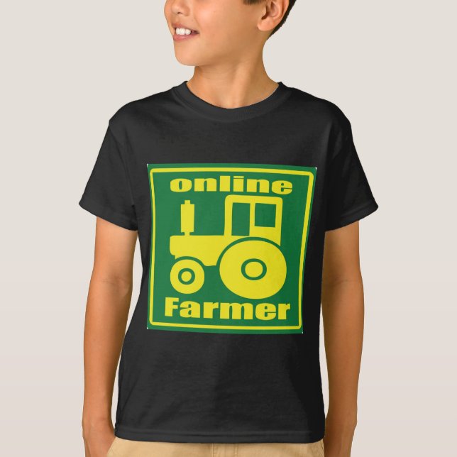 grön traktor tee shirt (Framsida)
