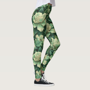Grön Tränings Gardenias Estetisk Jubileumsgåva Leggings