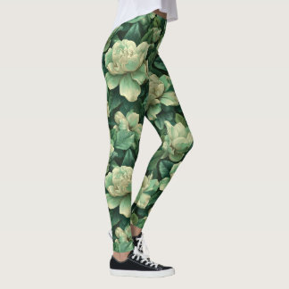 Grön Tränings Gardenias Estetisk Jubileumsgåva Leggings