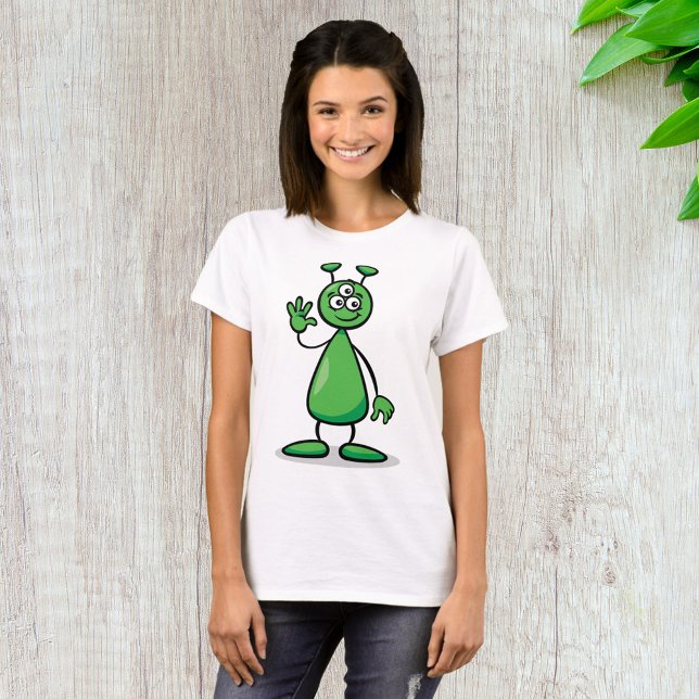 Grön treögd utomjordisk seriefigur från Mars T Shirt (Skapare uppladdad)