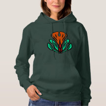Grön Tribal Hoodie