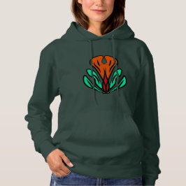 Grön Tribal Hoodie T Shirt