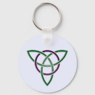 Grön Trinityfnurra Keychain Nyckelring